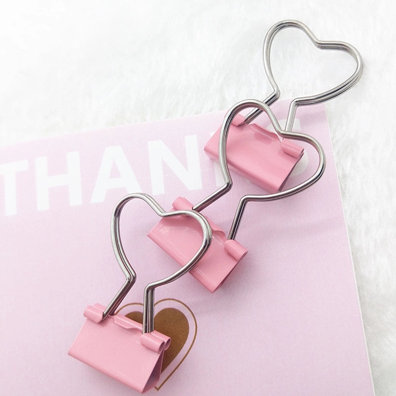 Cute Red Heart Metal Hair Clip with Long Tail | Hair Accessories