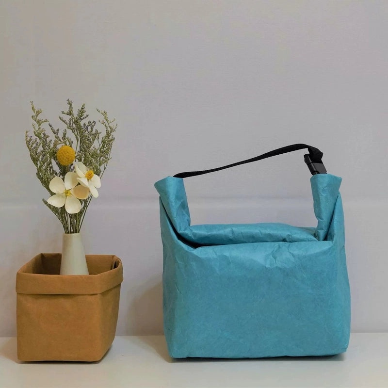 Creative Foldable DuPont Paper Lunch Bag with Thick Aluminum Foil Insulation | Insulated Lunch Bags & Cooler Bags