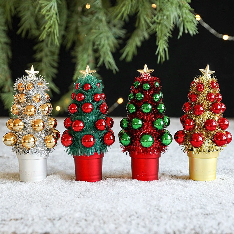 Hong Kong Heng New Christmas Ribbon Cone Tree Desktop Decoration Party Supplies Festive Atmosphere|Holiday Decorations