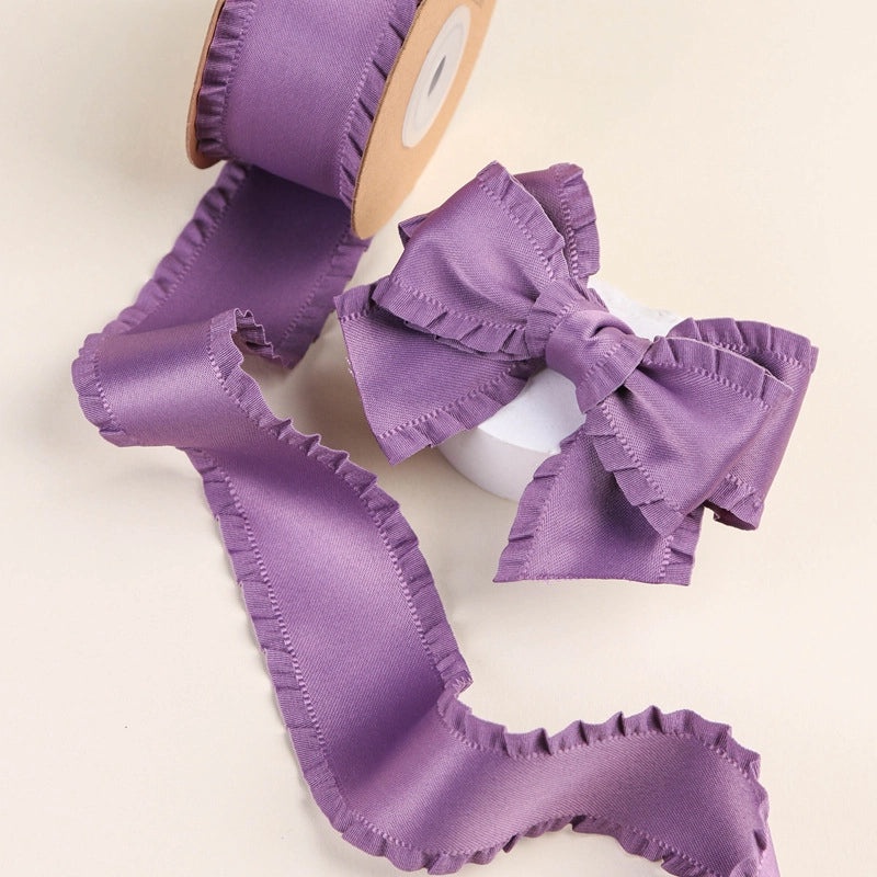 Thickened Ruffled Ribbon Bow Hair Clip High Density Wave Edge Skirt Decoration|Hair Accessories