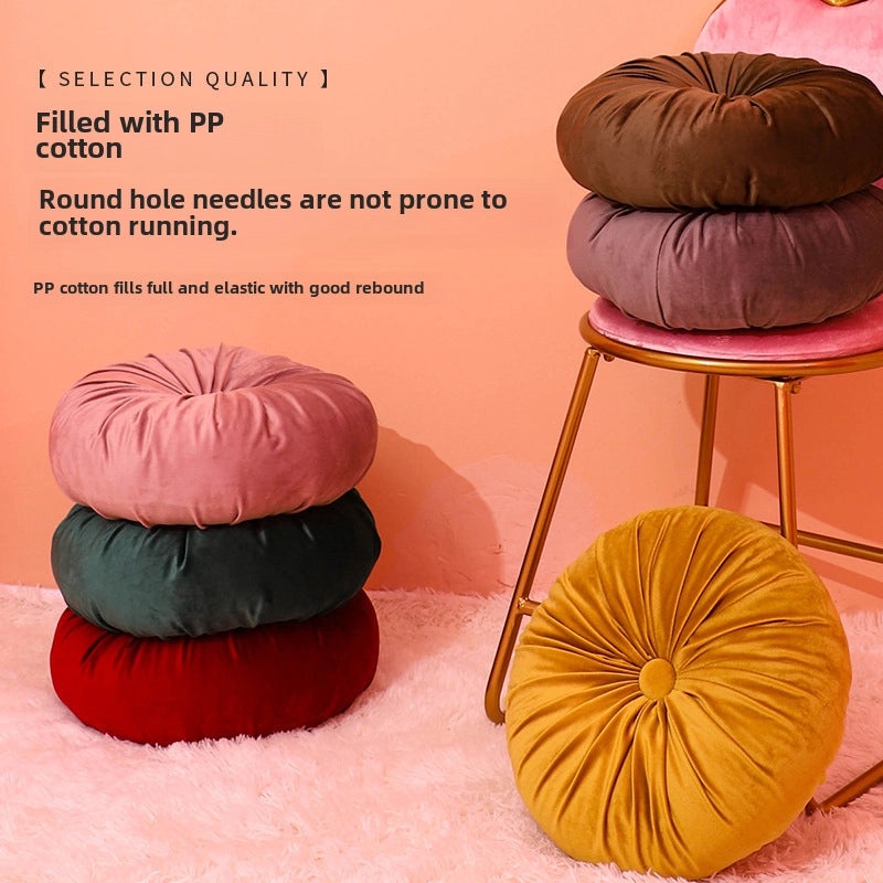Nordic Velvet Round Seamless Sofa Cushion Light Luxury Solid Color Simple Irregular Design|Home Decor Cushions