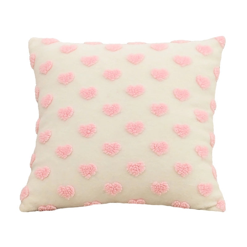 Nordic Heart-Shaped Polyester Cotton Throw Pillow Cover for Couch & Sofa Decor | Home Decor & Pillows