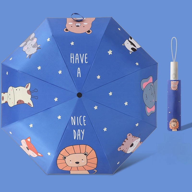 Kids Automatic Folding Umbrella with Anti-Rebound, Vinyl Material and Reflective Strip | Children's Umbrellas