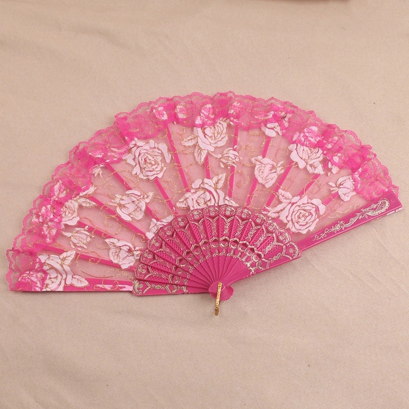 Transparent Lace Folding Fan for Dance and Home Decor | Home & Living Accessories