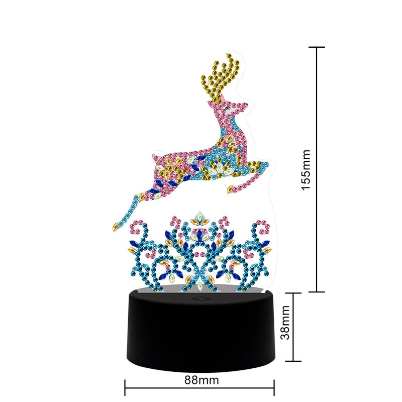 DIY Diamond Painting LED Light Plate USB Powered Night Lamp Customizable Variable Brightness|Home Decor & Lighting