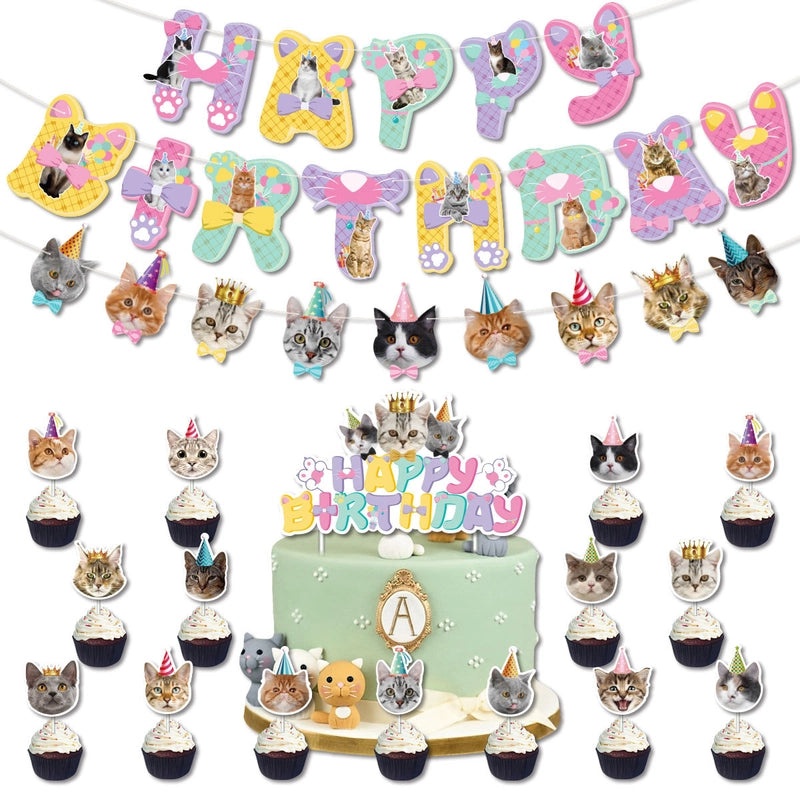 Cute Cat Holiday Party Emulsion Balloons | Party Supplies