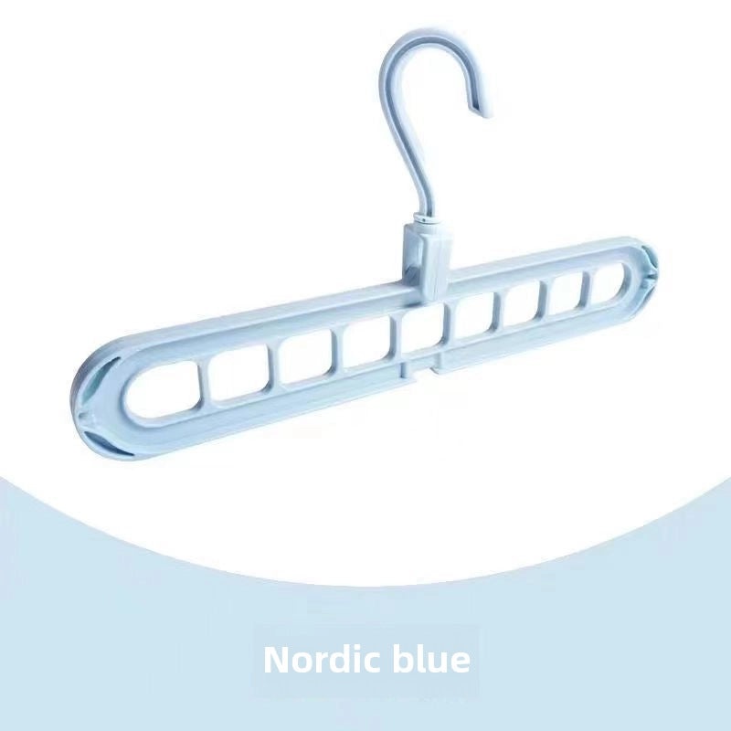Multifunctional Foldable Clothes Hanger with 9 Holes | Home Storage & Organization