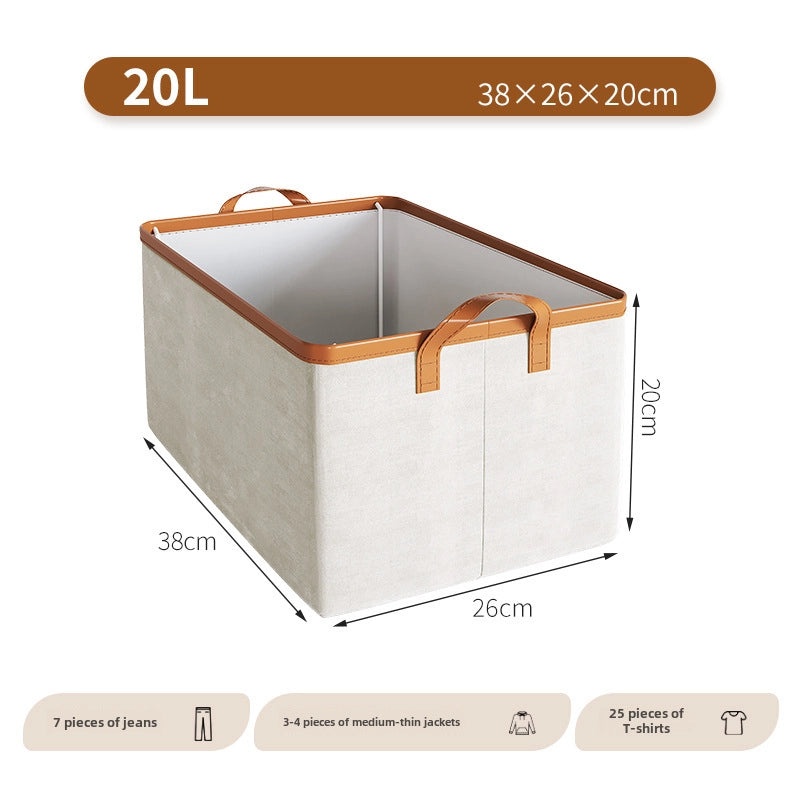 Foldable Polyester Cotton Storage Basket for Clothes | Home Storage Solutions