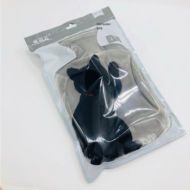 Cute Rabbit Tail Hot Water Bag Water Injection Plush PVC Hand Warmer Removable Cover|Home & Living - Heating & Cooling