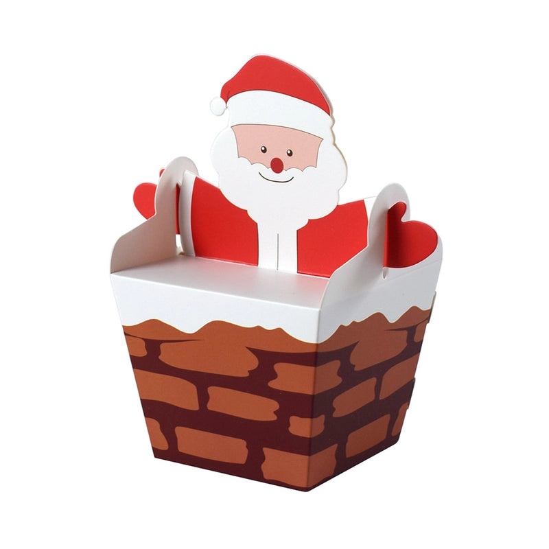 Festive Santa Claus Cartoon Gift Bags for Christmas Party Wrapping | Holiday Gift Wrapping Supplies