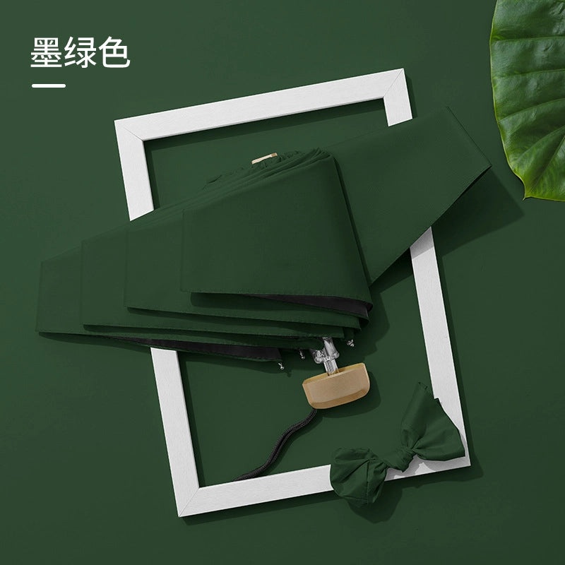 Ultra Lightweight Portable Mini Sun Umbrella with UV Protection, 6 Bones, Black Rubber Handle | Sun Protection Umbrellas