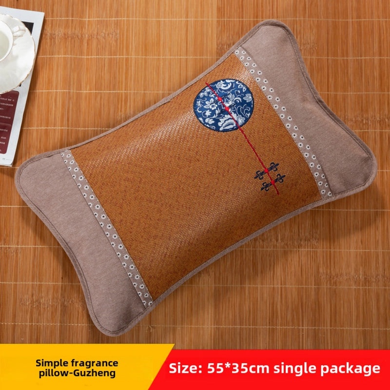 Summer Bamboo Rattan Pillow Breathable Buckwheat Neck Cushion for Adults Dorm Room|Home & Living > Bedding > Pillows