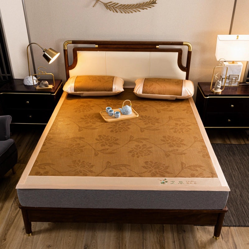 Artemisia Mat Ice Silk Cooling Mat Foldable Rattan Grass Mat for Mother and Baby Summer Air-conditioning Mat | Home & Living Rugs & Mats