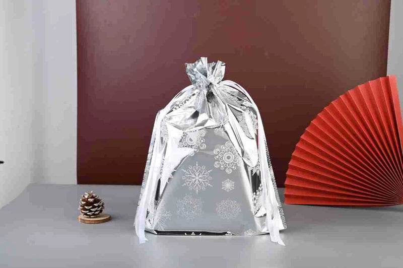 Santa Claus Drawstring Gift Bag for Christmas and Halloween Candy Packaging|Holiday Party Supplies
