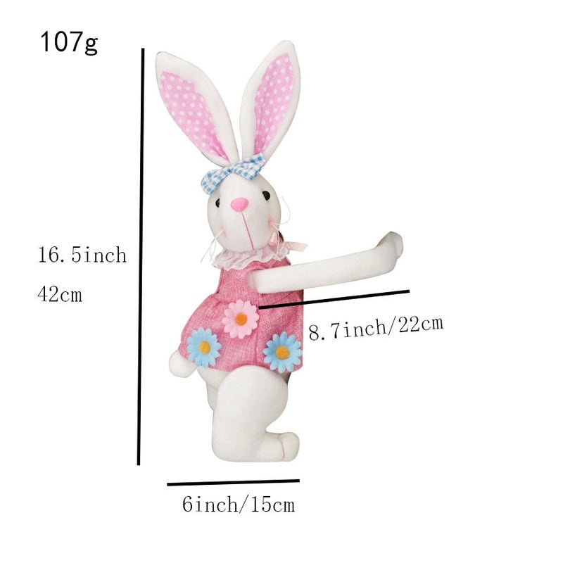 Adorable Easter Bunny Plush Indoor Home Decor Table Ornament | Home Decorations
