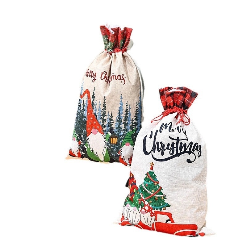 Nordic Christmas Tree & Santa Claus Gift Bags Cute Holiday Party Wrapping Supplies|Holiday Gift Wrapping