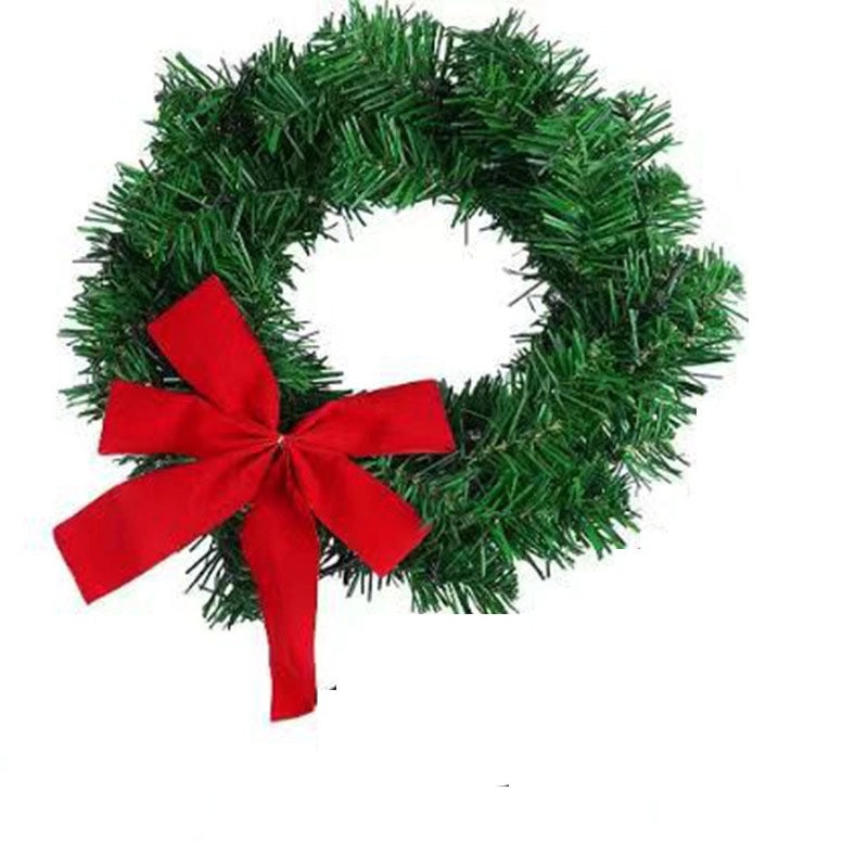 Christmas Car Wreath with Lights 28cm PVC Holiday Decoration Pendant|Car Accessories