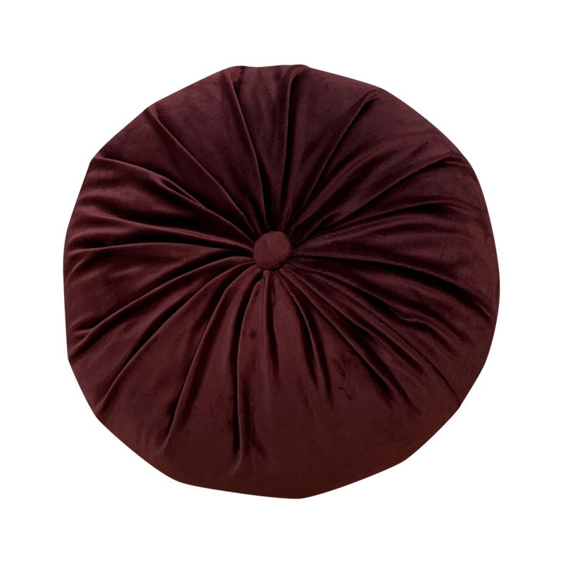 Round Pumpkin Plush Pillow Soft Solid Color Flannel Cushion for Living Room Sofa|Home Decor Cushions