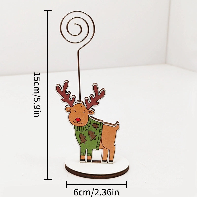 Christmas Penguin Santa Snowman Wooden Ornaments for Holiday Office and Home Table Decorations|Holiday Decorations