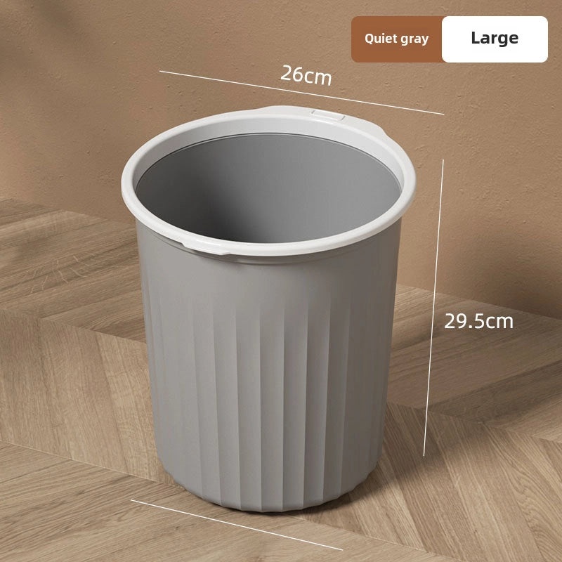 High-Quality Plastic Kitchen and Bathroom Trash Bin Large Uncovered Simple Design Pressure Ring|Home & Kitchen Storage