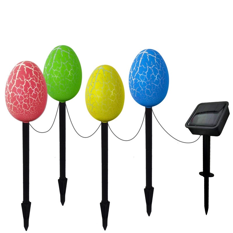 Solar Powered Easter Egg Outdoor Garden Light Waterproof Yard Decoration Night Ground Plug|Garden Lighting
