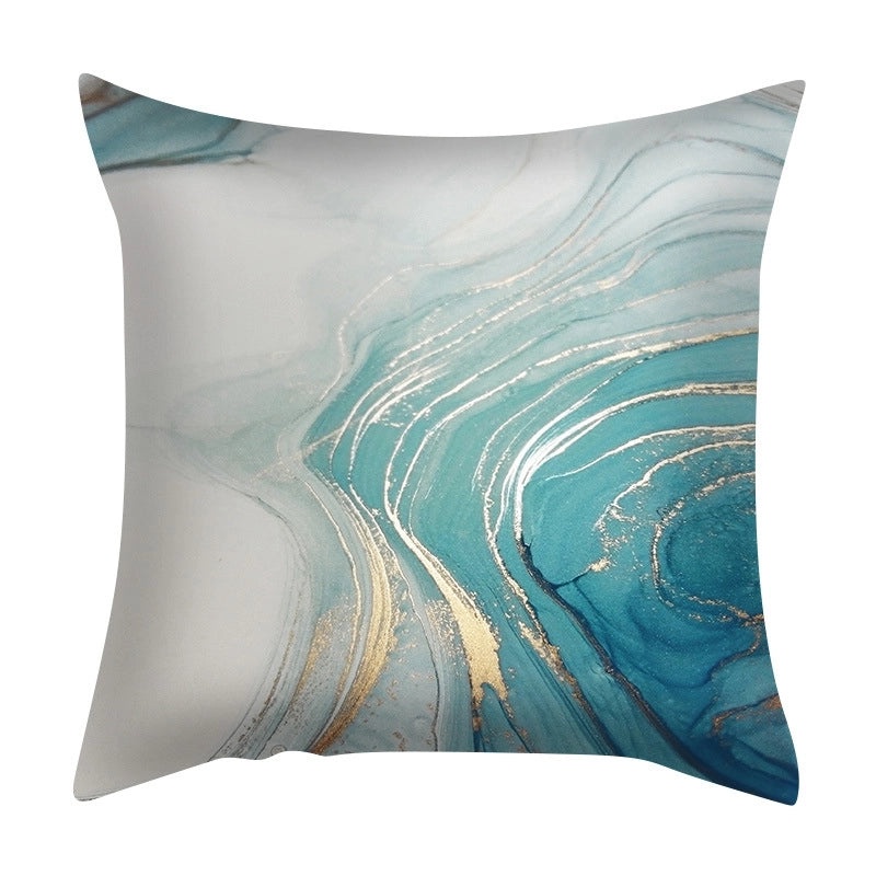 Stylish Marble Pattern Peach Skin Pillow Covers|Home Decor & Bedding