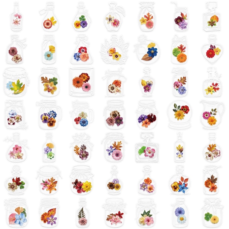 Floral Pet-Themed Pastoral Stickers Set|Home Decor & Stationery