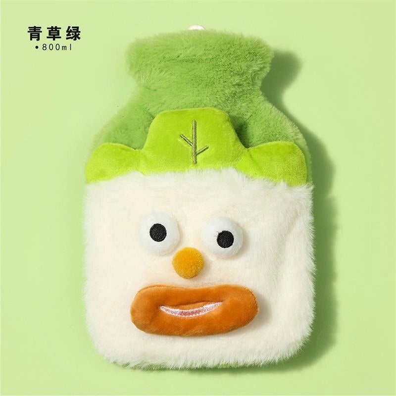 Plush Vegetable Hot Water Bottle Thickened Explosion-proof Soft Warm Belly Warmer for Baby Winter Use|Home & Living > Heating & Warmers
