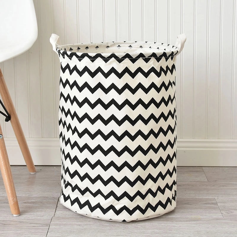 Multi-functional Waterproof Fabric Laundry Basket Cotton Linen Canvas Toy Storage Bag 0963|Home Storage & Organization