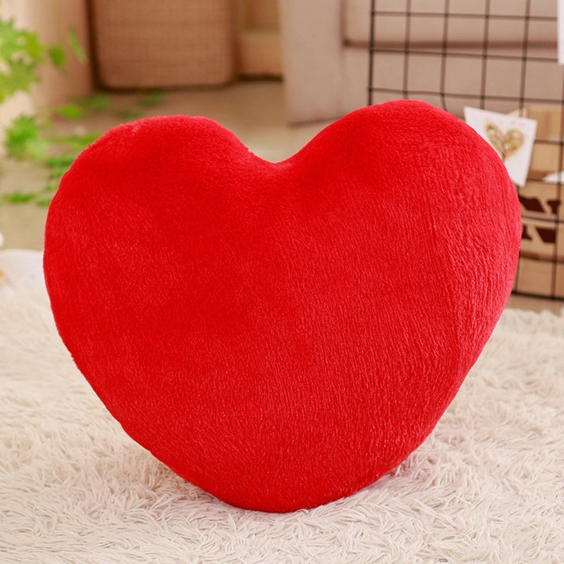 Heart-shaped Plush Rabbit Fur Pillow Soft Sofa Waist Cushion Car Seat Cushion|Home Decor Cushions