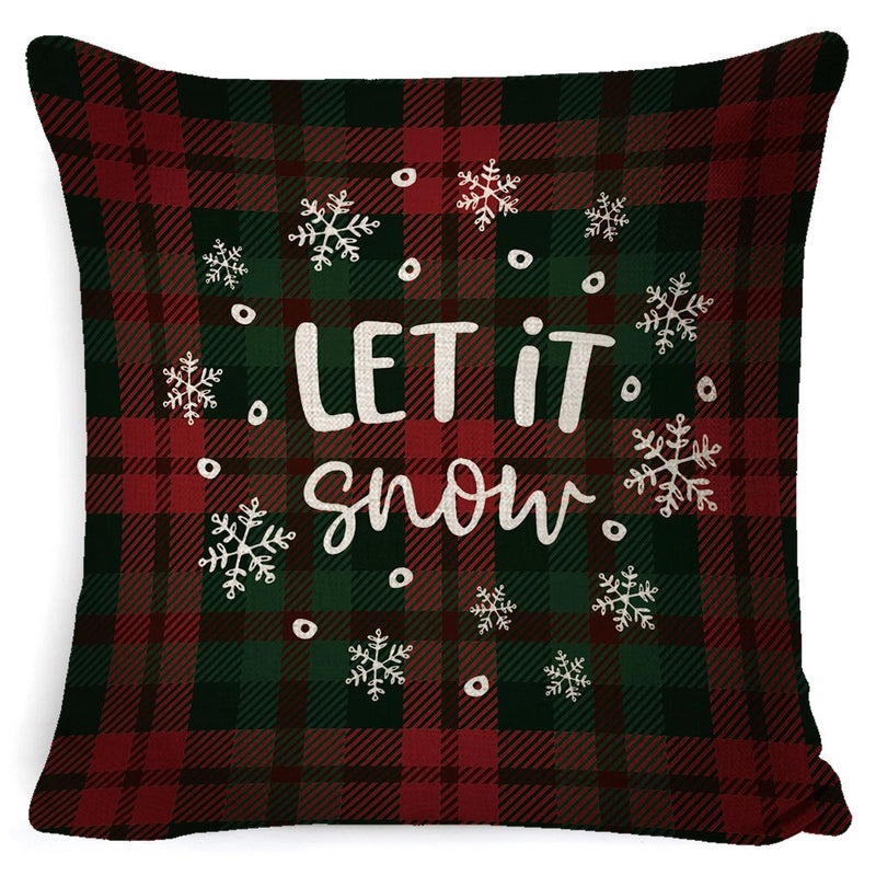 European Style Linen Christmas Pillow Cover for Sofa Cushion Cozy Home Decor|Home Decor & Accessories