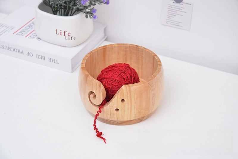 Creative Handmade Wool Storage Bowl for Knitting Needles | Home Decor & Craft Storage