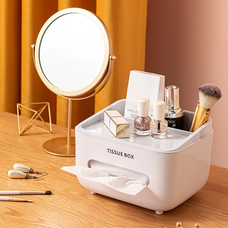 Creative Simple Light Luxury Multi-function Remote Control Storage Tissue Box for Living Room Coffee Table|Home & Living Accessories