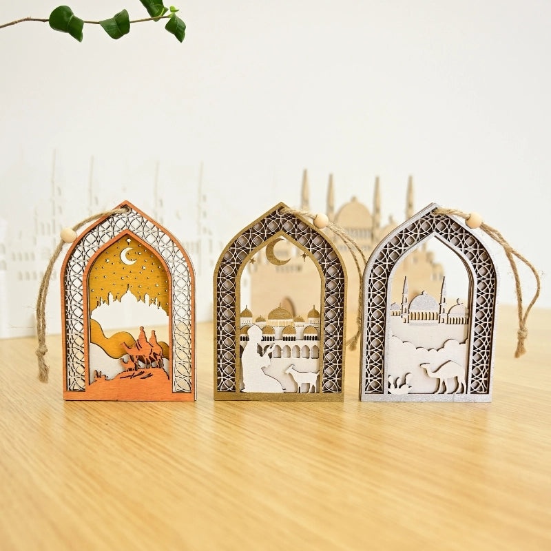 Minimalist Color Block Wood Hanging Ornaments for Holiday and Daily Use|Home Decor Ornaments