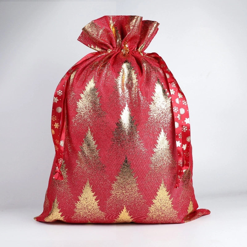 Christmas Tree Santa Claus Snowflake Gift Bags Festive Cloth Wrapping Supplies for Daily Holiday Use|Gift Wrapping Supplies
