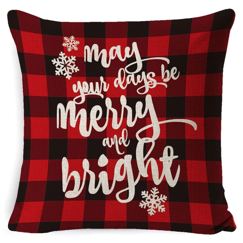 European Style Linen Christmas Pillow Cover for Sofa Cushion Cozy Home Decor|Home Decor & Accessories