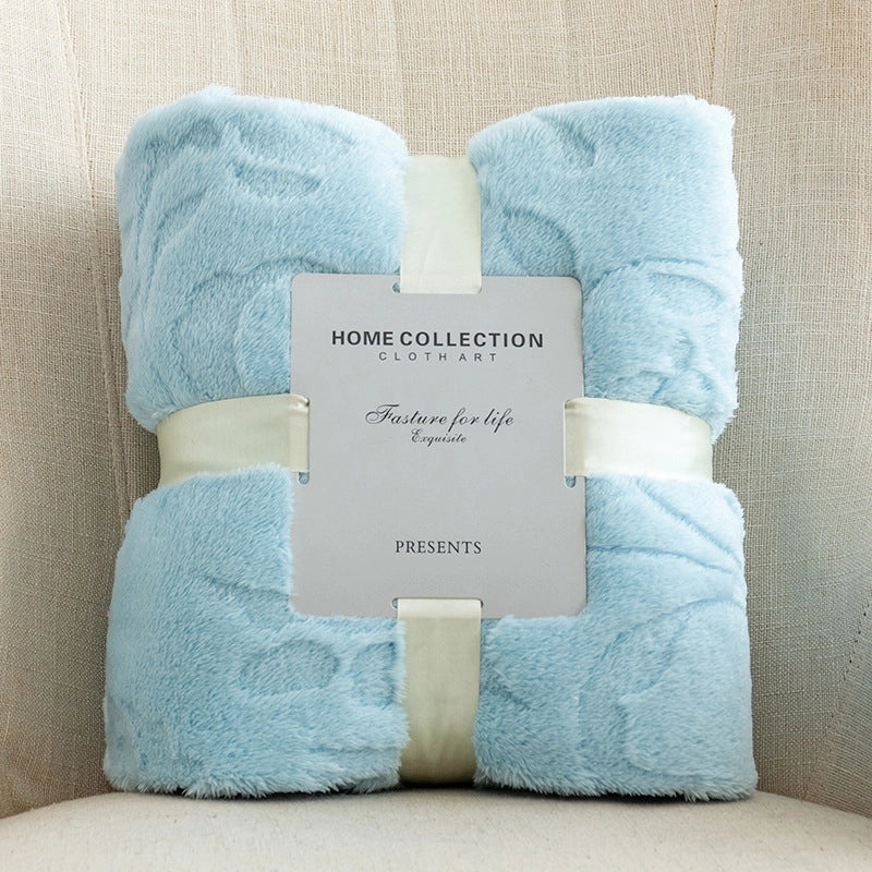 Cozy Solid Color Polyester Throw Blanket for Everyday Use|Home Textiles & Bedding