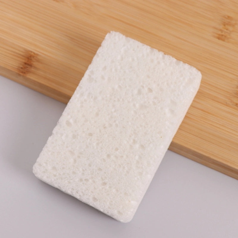 Minimalist Solid Color Wooden Cotton Sponge Cloth | Home Cleaning Supplies