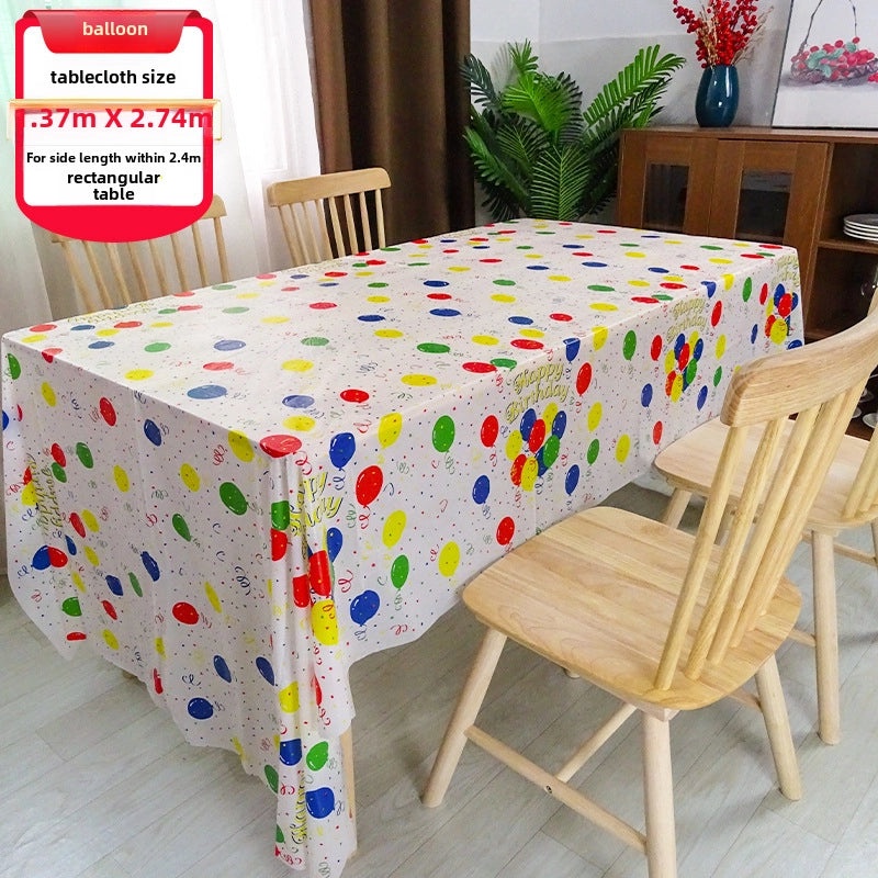 Kids Birthday Disposable Rectangular Tablecloth for Party Classroom Decoration|Party Supplies