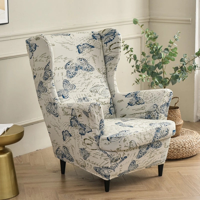 Elastic Four Seasons Tiger Print Wingback Chair and Sofa Cover All-Inclusive American Style|Home Decor & Furniture