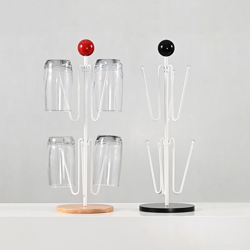 Double-layer Glass Cup Holder Upside-down Tea Mug Storage Rack for Desktop | Home & Kitchen Accessories