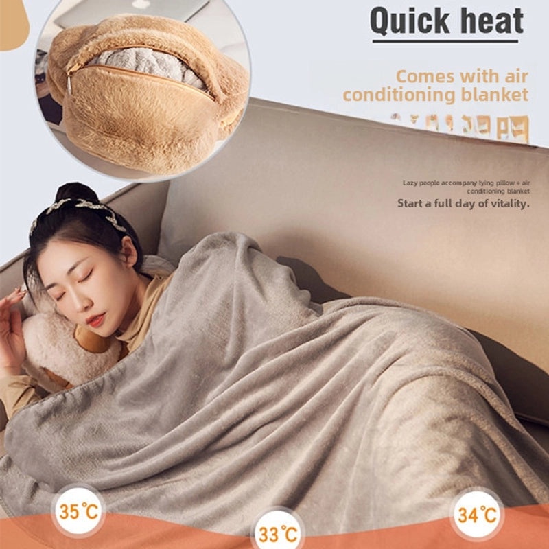 Cat Claw Car Pillow Quilt Multifunctional Office Nap Cushion Air Conditioning Blanket 3-in-1 Travel and Rest Pillow|Office & Travel Pillows