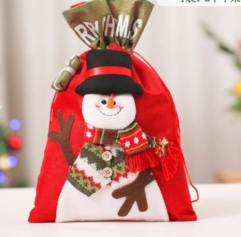 Christmas Festival Gift Bags Cute Santa Claus Elk Christmas Tree Party Streetwear|Holiday Accessories