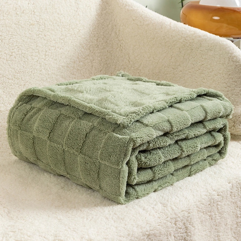 Cozy Solid Color Cotton Velvet Blanket for Bedding | Home & Living Bedding