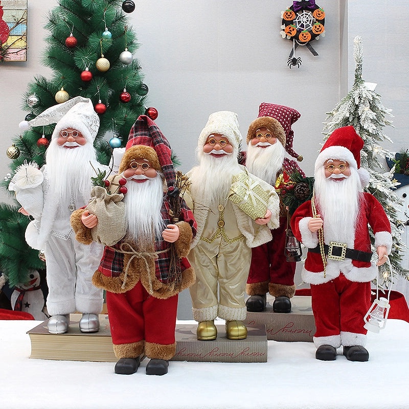 Christmas 18 Inch Santa Claus Doll Standing or Sitting Christmas Decoration Gift Ornaments|Holiday Decorations