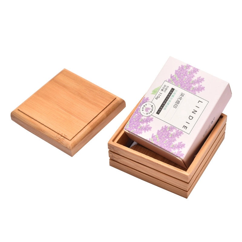 Bamboo Soap Dish with Drainage for Bathroom Hotel Use Simple Wooden Soap Tray Household Eco-friendly Design|Home & Kitchen > Bath > Bath Accessor