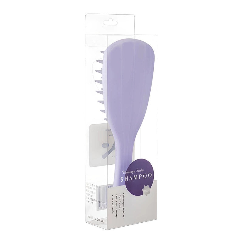 Silicone Ginkgo Leaf Scalp Massager Comb with Long Handle for Shampooing | Hair Care Tools