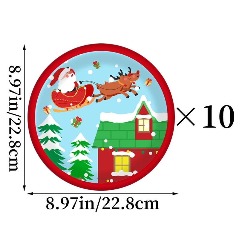 Cute Christmas Tree Santa Claus Elk Tableware for Festive Party|Holiday Party Supplies