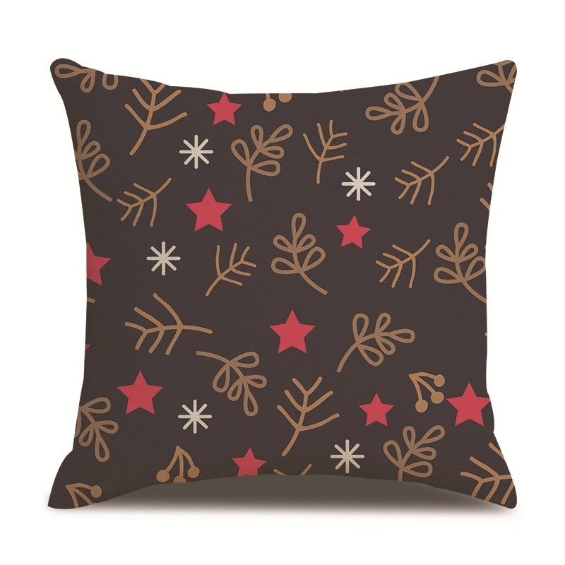 Minimalist Christmas Tree and Snowman Linen Pillow Covers | Home Decor & Sofa Accessories