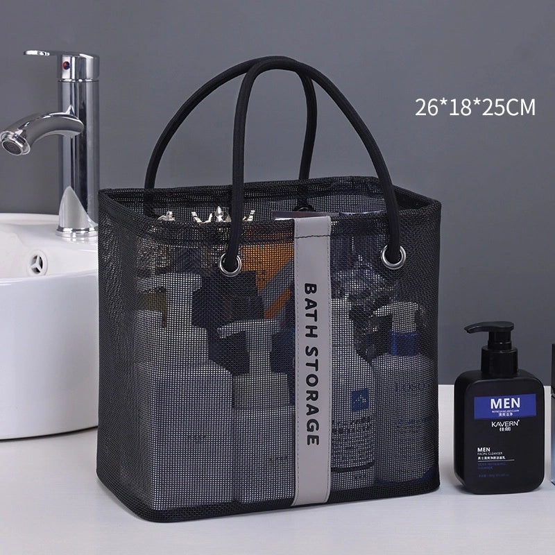 Minimalist Solid Color Mesh Plastic Storage Bag for Casual Elegant Use|Storage Bags & Organizers